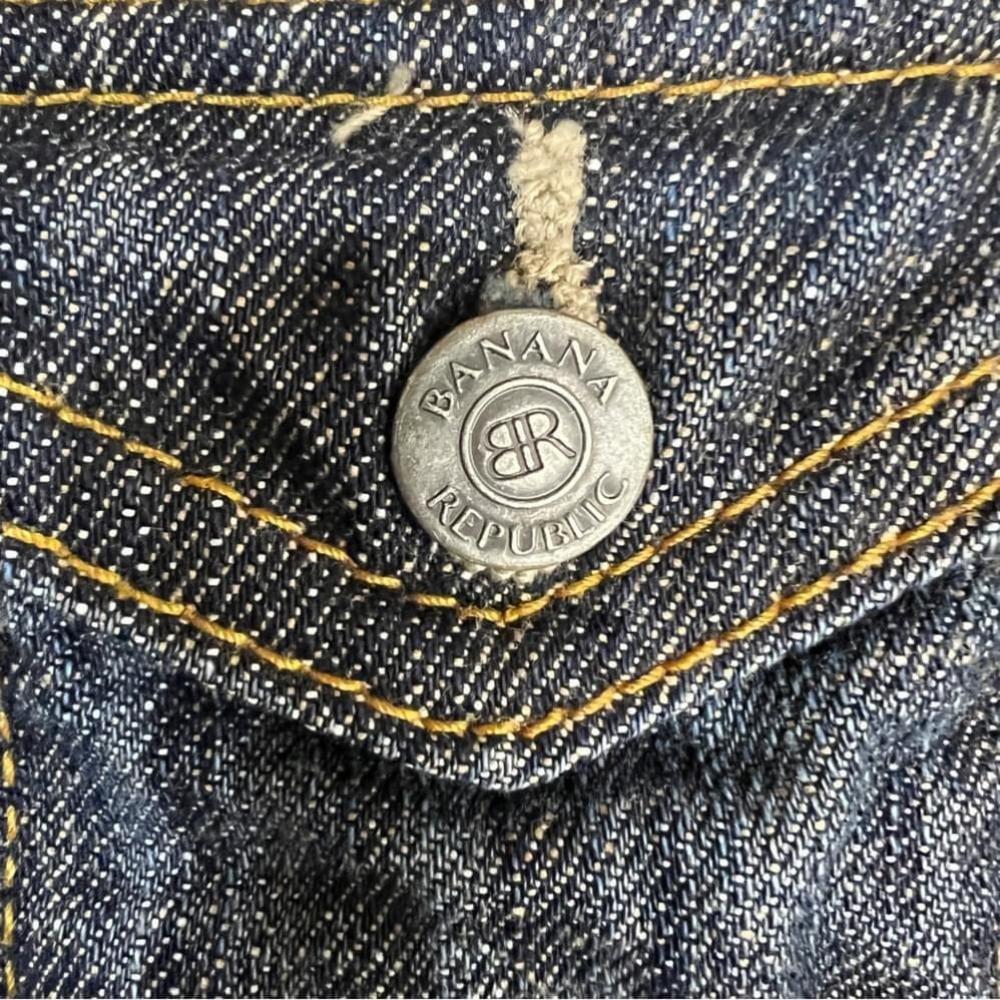 Banana Republic Premium Denim Cropped Dark Wash Jean Jacket Size XS - Picture 5 of 15